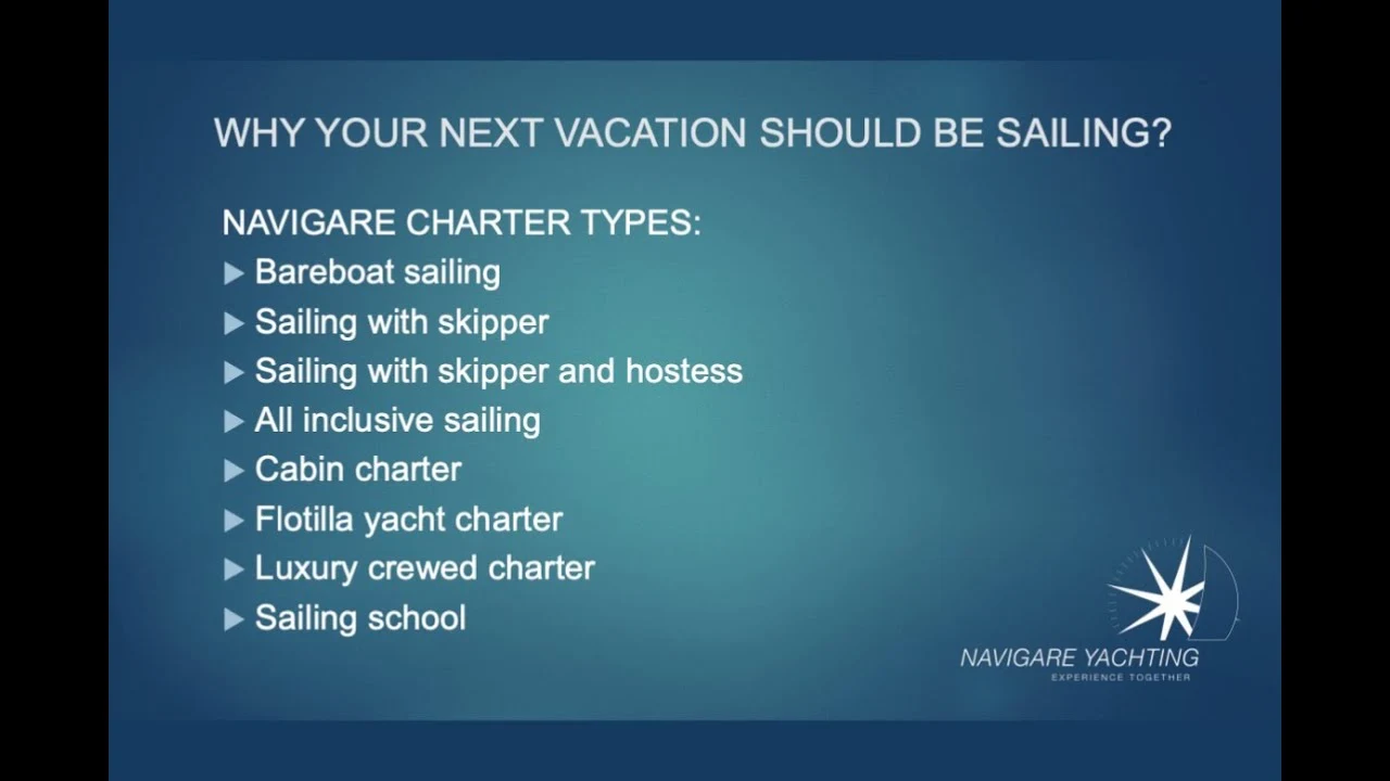 Navigare Webinar: Why your next vacation should be a sailing yacht charter